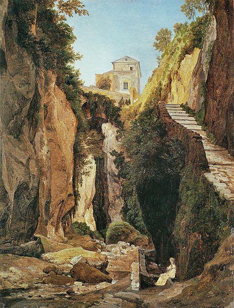 Heinrich Reinhold Ravine at Sorrento oil painting picture